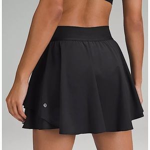 Lululemon NWOT Court Rival Black High Rise Skirt 17” skirt 4” inseam